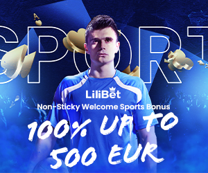 LiliBet Non-Sticky Welcome Sports Bonus 100% up to 500 EUR